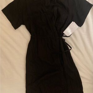 Athleta Black Wrap Dress